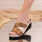 Papuci dama cu platforma Zarina - Beige