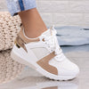 Pantofi sport cu platforma Floret - White/Beige