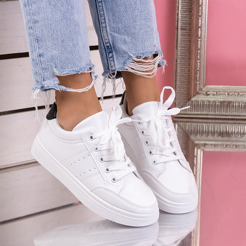 Pantofi sport Azia - White/Black