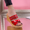 Papuci dama cu platforma Ofelia - Red