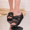 Papuci dama cu platforma Zarina - Black