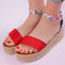 Sandale dama cu platforma Shery-Red