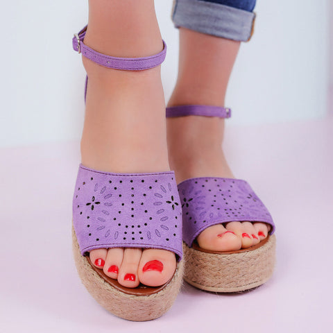 Sandale dama cu platforma Sienna-Purple