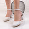 Pantofi dama cu toc Adelina - White