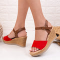 Sandale dama cu platforma Avena - Red