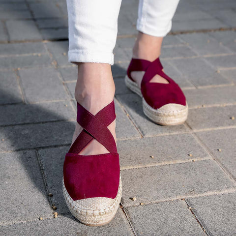 Espadrile dama Nanna - WINE » MoXo Romania