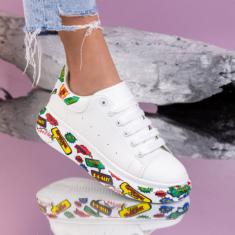 Pantofi sport Boyana - White