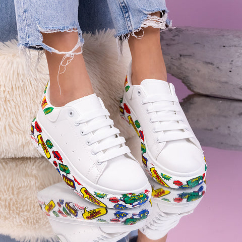 Pantofi sport Boyana - White