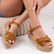 Sandale dama cu platforma Arizona - Camel