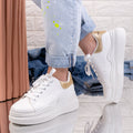 Pantofi sport Evie - White/Gold