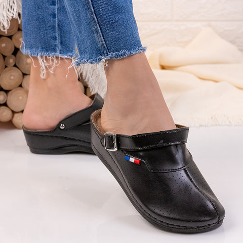 Papuci dama  Denica - Black