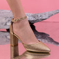 Pantofi dama cu toc Viona - Gold