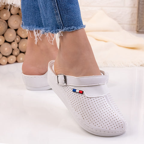 Papuci dama  Denica - White
