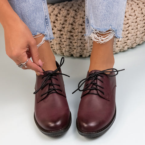 Pantofi casual Medea - Wine