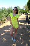 Salopeta scurta de dama Neon - Lime » MoXo Romania