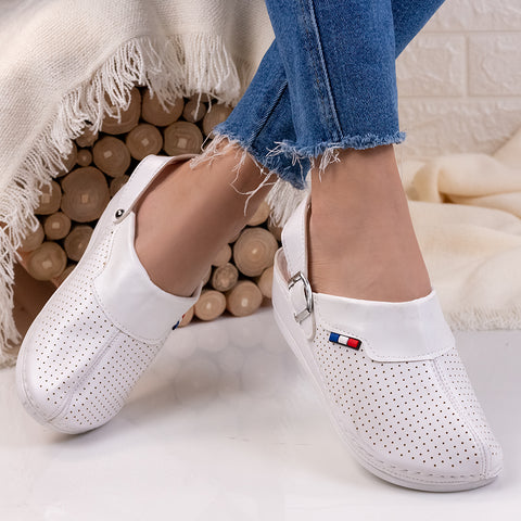 Papuci dama  Denica - White