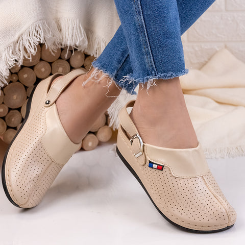 Papuci dama  Denica - Beige