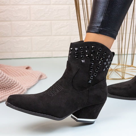 Botine dama Angelika - Black