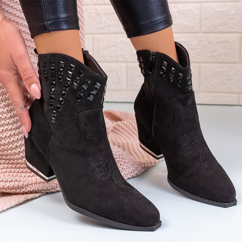 Botine dama Angelika - Black