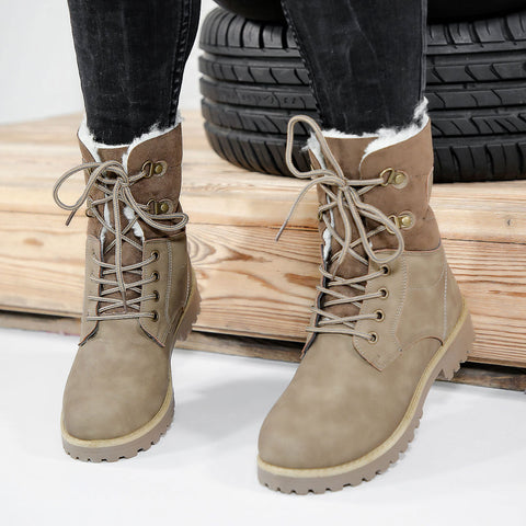 Bocanci dama Vellina - Khaki » MoXo Romania