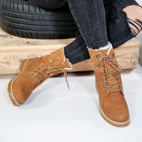 Bocanci dama Vellina - Dark brown » MoXo Romania