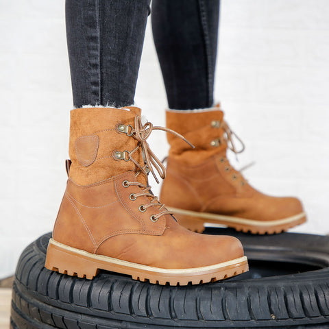 Bocanci dama Vellina - Dark brown » MoXo Romania