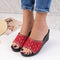 Papuci dama cu platforma Velina - Red
