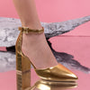 Pantofi dama cu toc Angelina - Gold