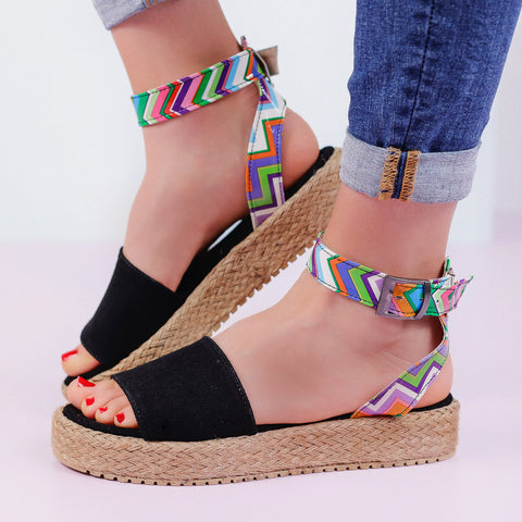 Sandale dama cu platforma Zinia-Black