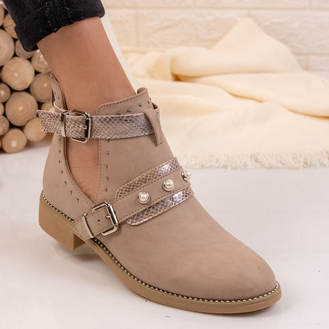 Ghete dama Reneta - Beige
