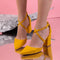 Pantofi dama cu toc Sonita - Yellow