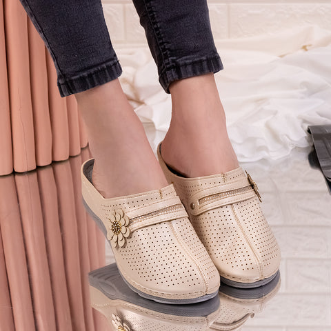 Papuci dama Zemana - Beige