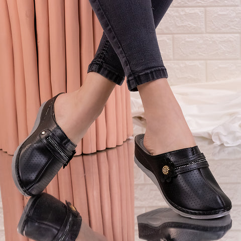 Papuci dama Zemana - Black