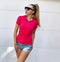 Tricou dama ORA - Fuchsia » MoXo Romania