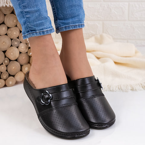 Papuci dama Viera - Black