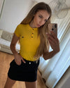 Tricou dama ORA - Yellow » MoXo Romania