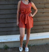 Salopeta scurta de dama Lena - Dark Orange » MoXo Romania
