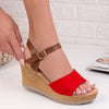 Sandale dama cu platforma Avena - Red