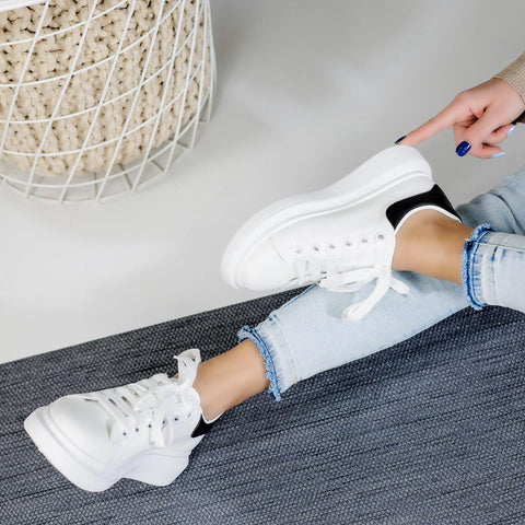 Tenisi dama Ava - White/black » MoXo Romania