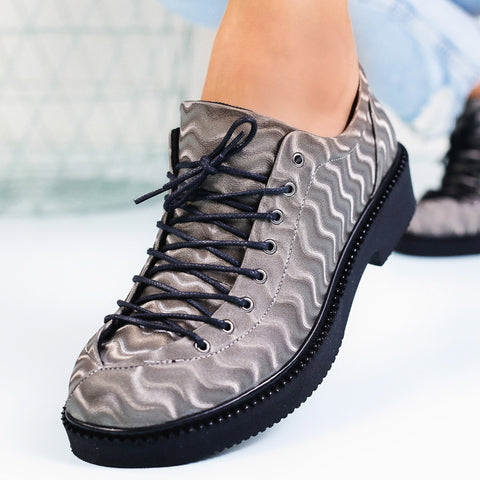 Pantofi Dama Aria-Silver