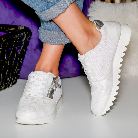 Adidasi dama Sinaya - White » MoXo Romania