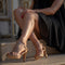 Sandale cu toc Eva - CHAMPAGNE » MoXo Romania