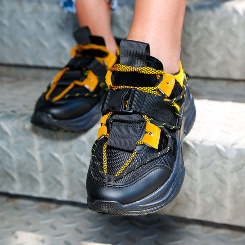 Adidasi Dama Marta - Black/Yellow » MoXo Romania
