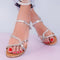 Sandale dama joase JILL - Silver