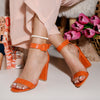 Sandale dama cu toc Sahara - Orange » MoXo Romania