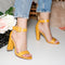 Sandale dama cu toc Sahara - Yellow » MoXo Romania