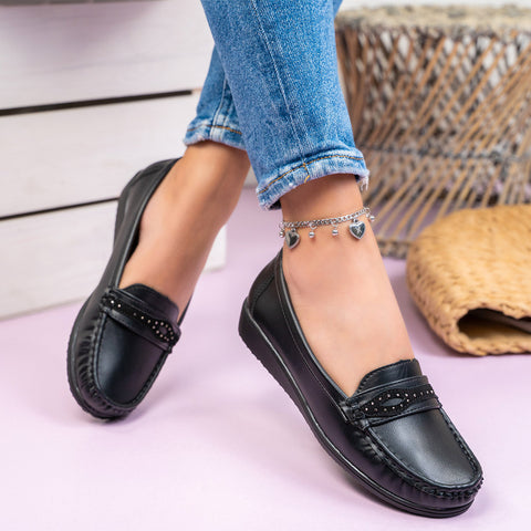 Mocasini dama Launa - Black