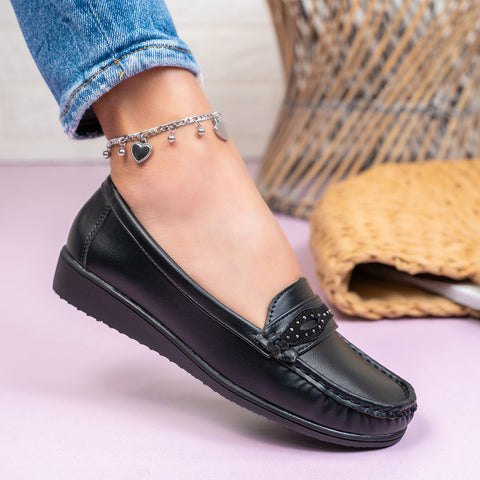 Mocasini dama Launa - Black