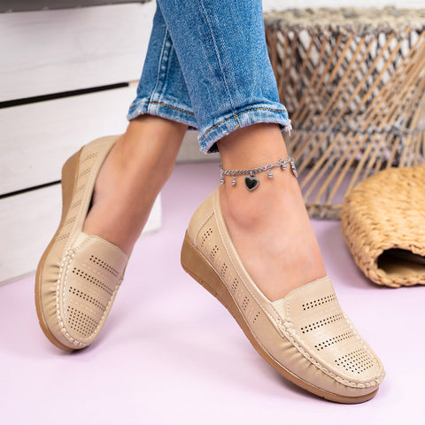 Mocasini dama Palmina - Beige
