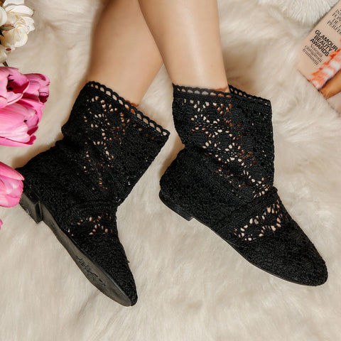 Cizme dama Yollita Mid  - Black » MoXo Romania